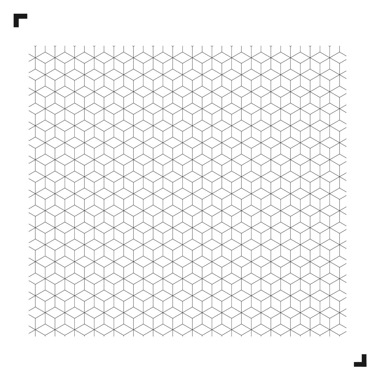 black & white drawing of the Diamond pattern - Moduleo Moods - Luxury Vinyl Tiles - Creative flooring