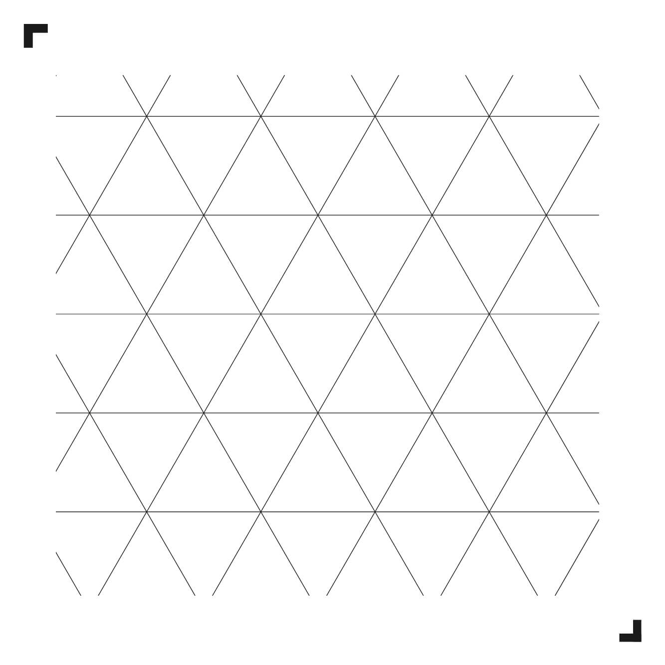 black & white drawing of the Triangle pattern - Moduleo Moods - Luxury Vinyl Tiles - Creative flooring