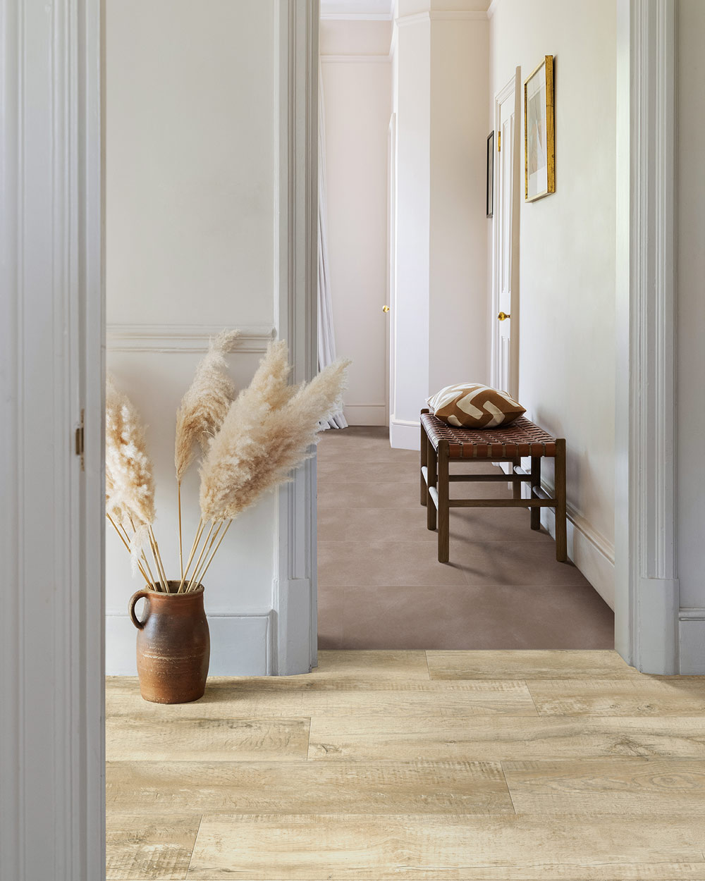 Hallway luxury vinyl flooring - Country Oak 54225 - Mattina 46894